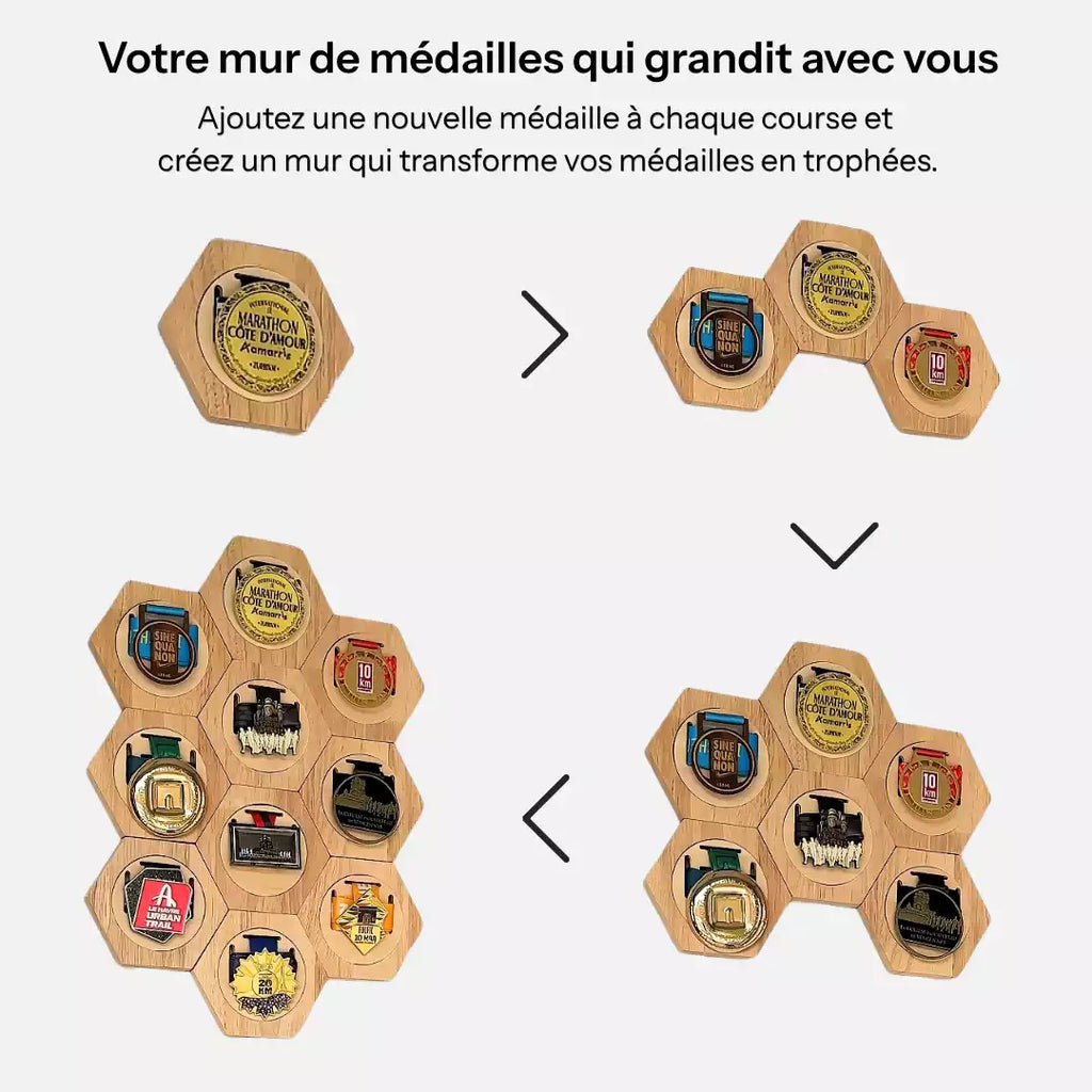 Porte-Médailles Hexagonal