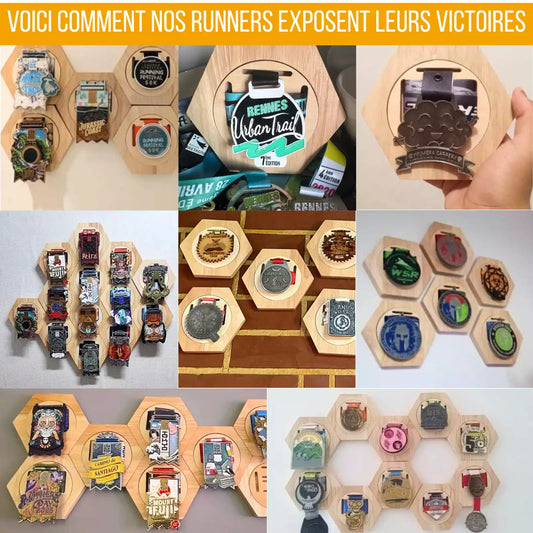 Mur de Médailles en Bois de Pin