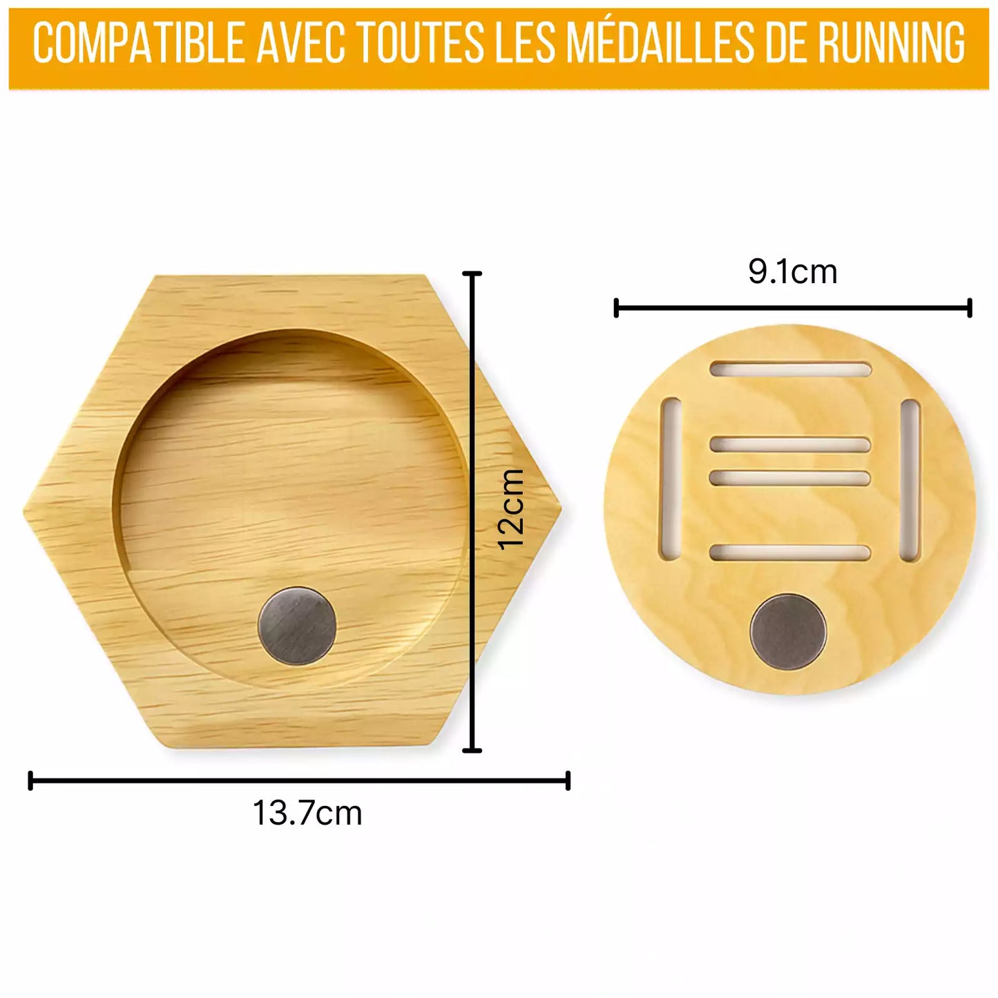 Expositores de medallas de madera de pino modular