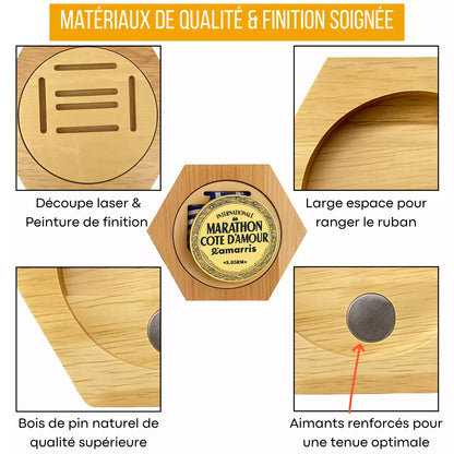 Expositores de medallas de madera de pino modular