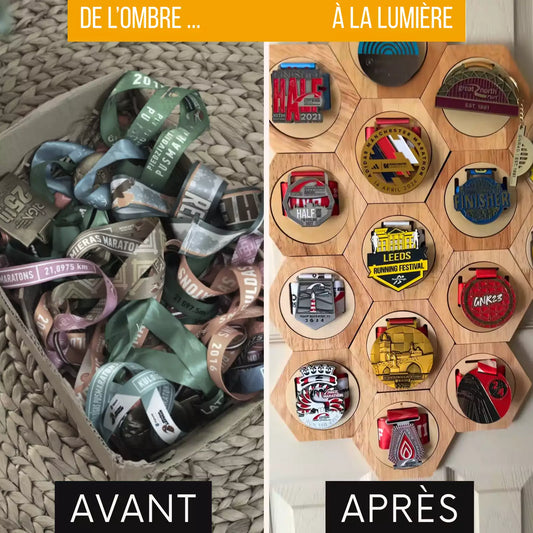 Support en Bois Modulable pour Médailles