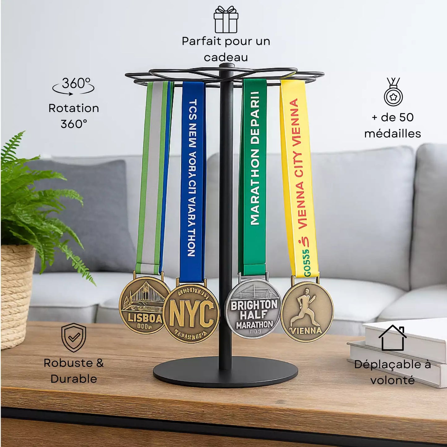 Présentoir de Médailles Rotatif